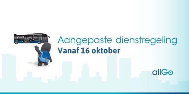 AllGo past de dienstregeling aan per 16 oktober